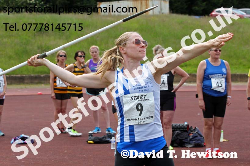 Womens javelin, 2019 NEMA Track and Field Champs, Monkton. Photo:  David T. Hewitson/Sports for All Pics